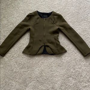 Aryn K khaki green blazer